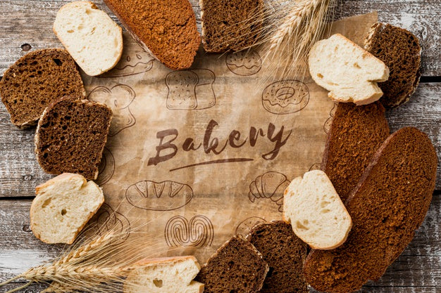 Slices Of Bread On Table Psd