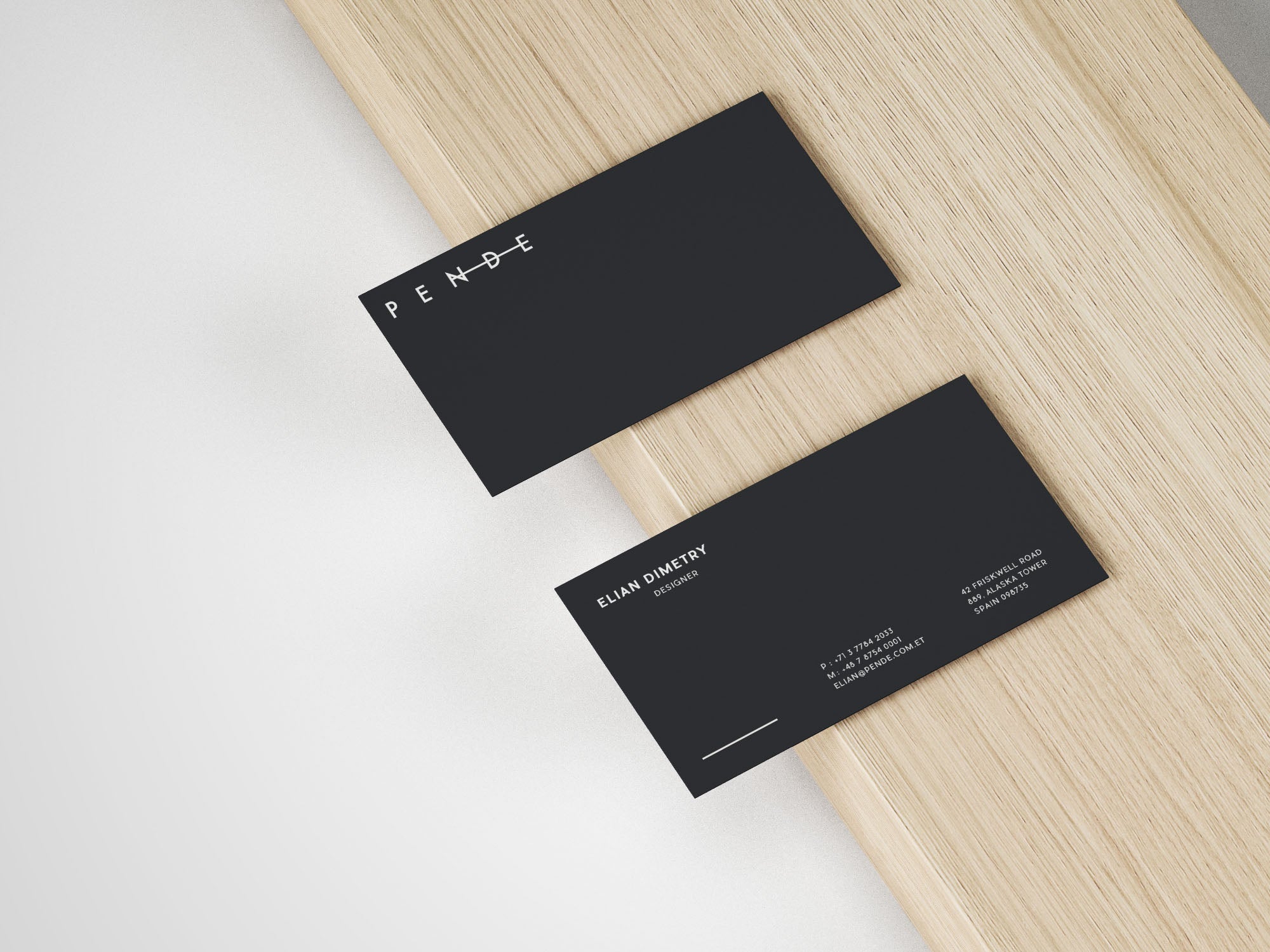 Slim Business Card Mockup