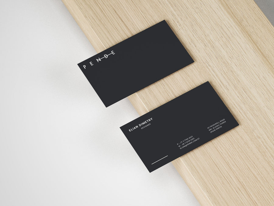 Slim Business Card Mockup
