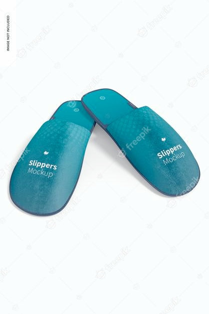 Slippers Mockup, Front View Psd