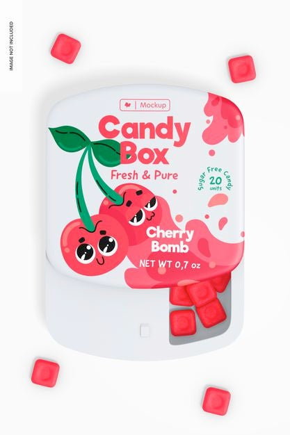 Slit Up Candy Box Mockup Psd
