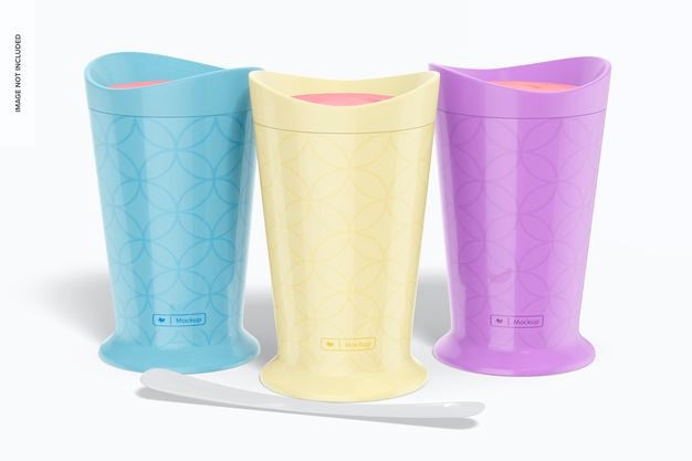 Slush & Shake Makers Mockup, Front View Psd