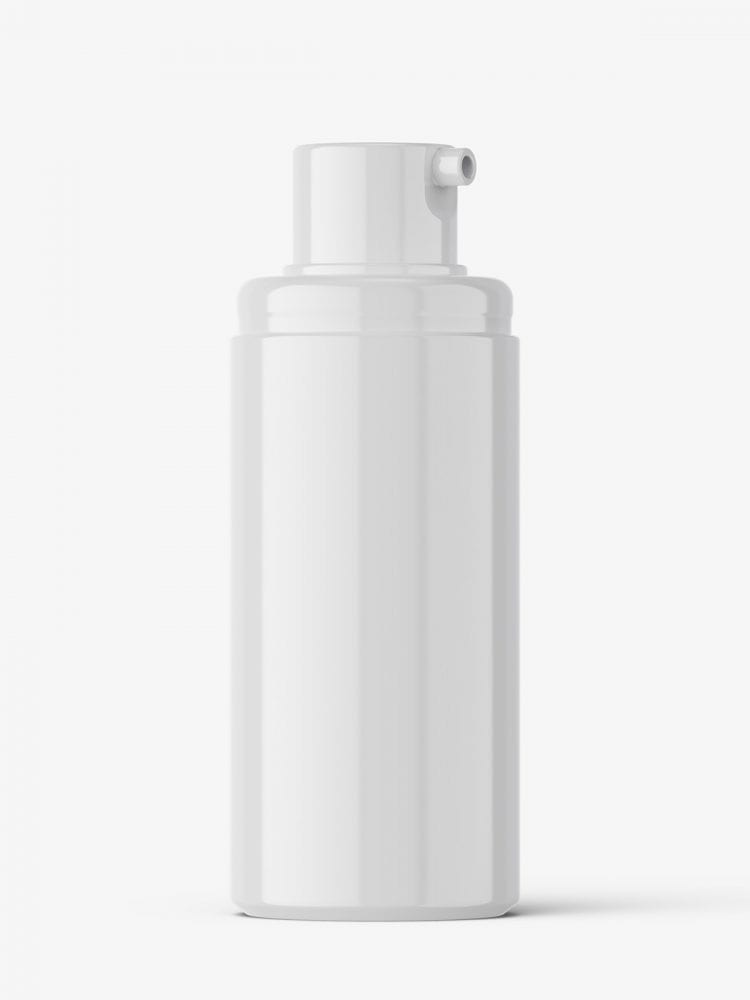 Small Airless Bottle Mockup / Glossy