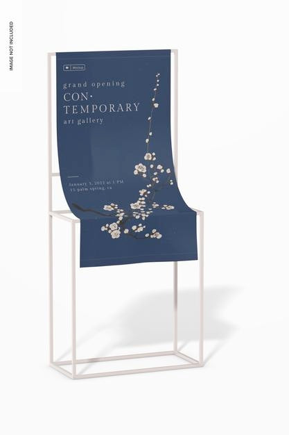 Small Exhibition Poster Stand Mockup Psd