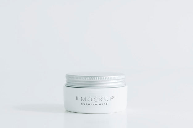 Small Face Cream Can Mockup Psd