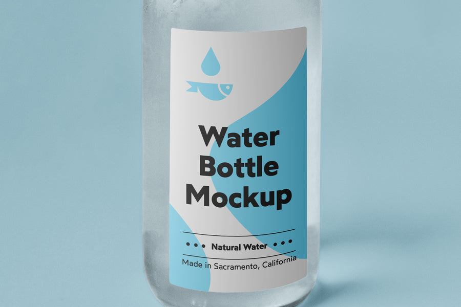 Small Glass Bottle Mockup