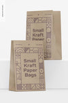 Small Kraft Paper Bags Mockup Psd