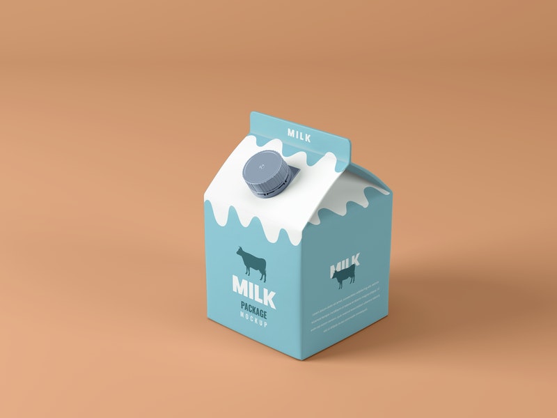 Small Milk Box Mockup