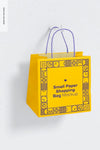 Small Paper Shopping Bag Mockup, Hanging Psd