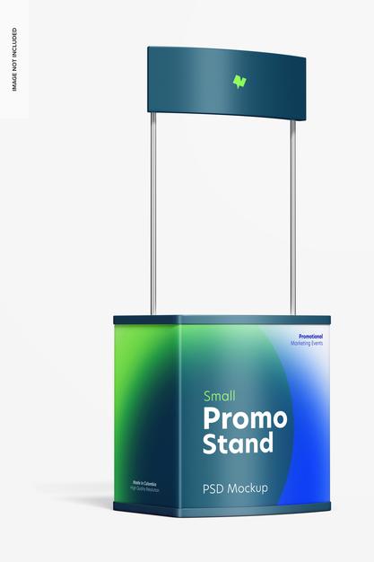Small Promo Stand Mockup, Right View Psd