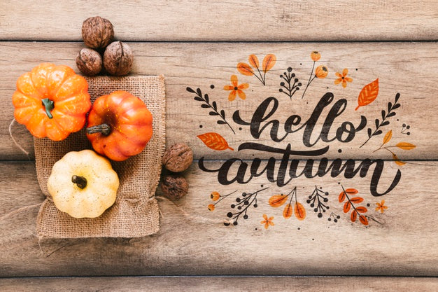 Small Pumpkins On Burlap Fabric Psd