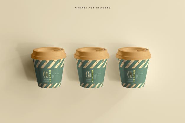 Small Size Biodegradable Paper Cup Mockup Psd