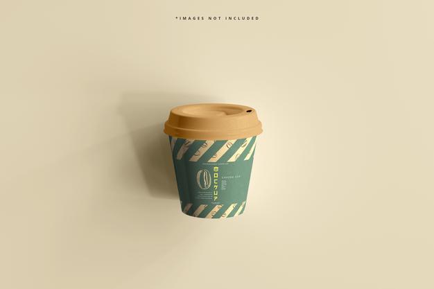 Small Size Biodegradable Paper Cup Mockup Psd