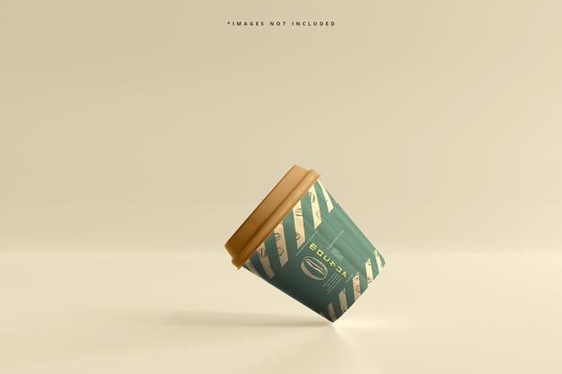 Small Size Biodegradable Paper Cup Mockup Psd