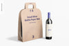 Small Wine Bottle Paper Box Mockup, Right View Psd