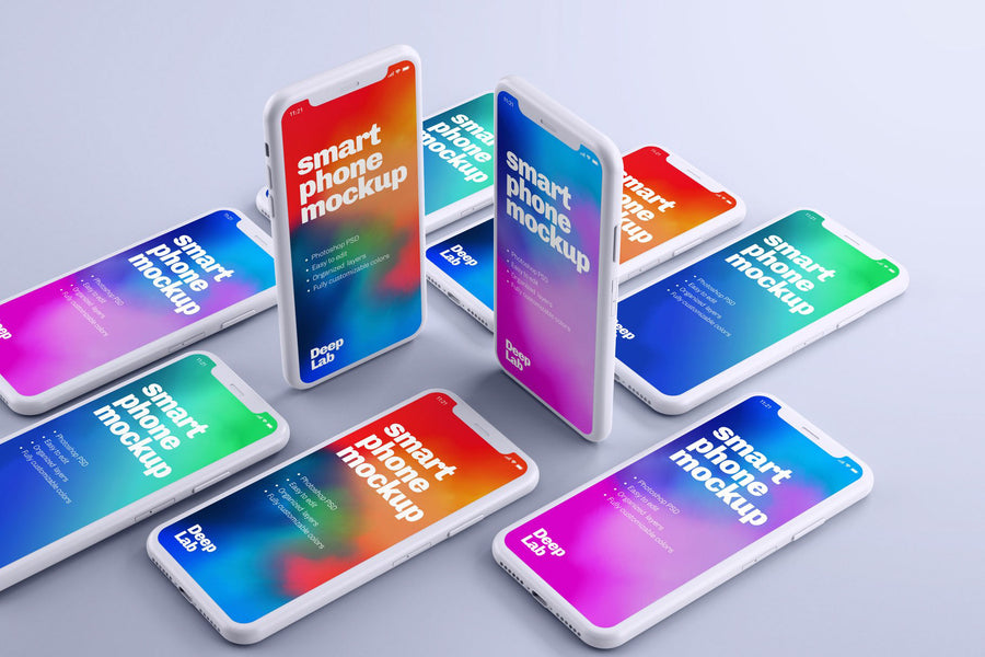 iPhone 11 Pro Clay Mockup PSD Set