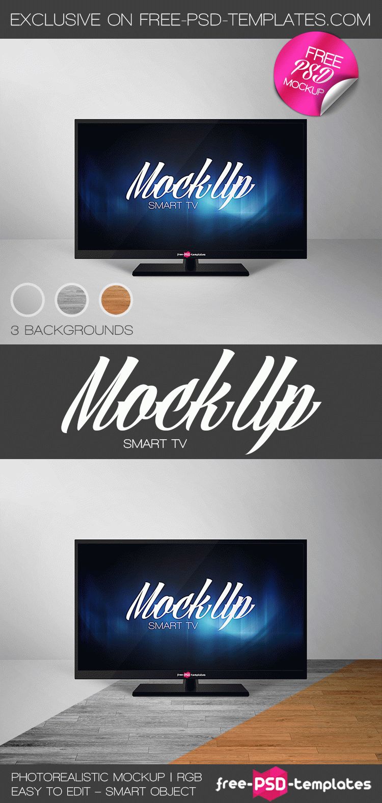Smart Tv Mock-Up In Psd