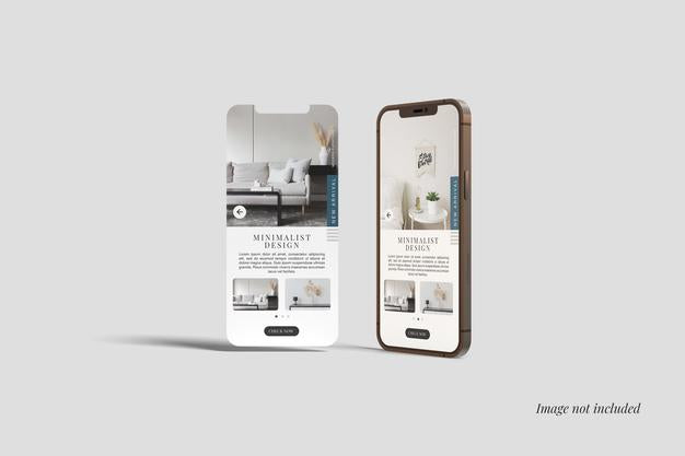 Smartphone 12 Max Pro And Screen Mockup Psd