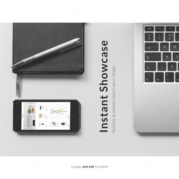Smartphone And Agenda Mock Up Psd