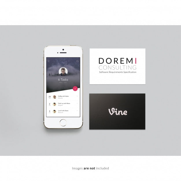 Smartphone And Business Card Mock Up Psd