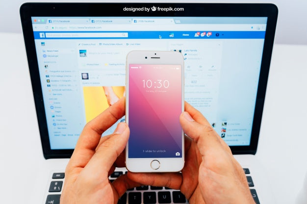 Smartphone And Laptop Mockup Psd