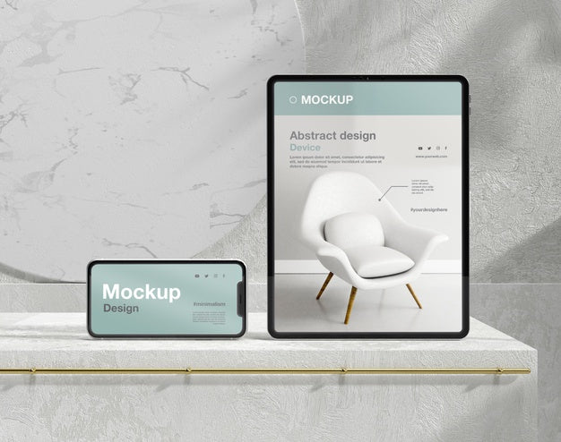 Smartphone And Tablet Mock-Up Composition Psd