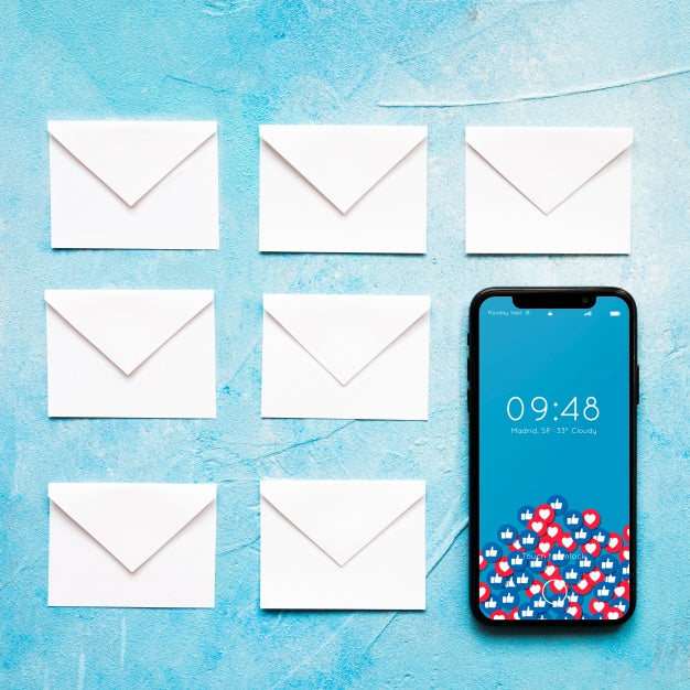 Smartphone And Tablet Mockup With Email Concept Psd