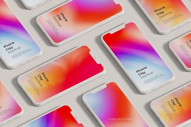 Smartphone Clay Mockup Psd