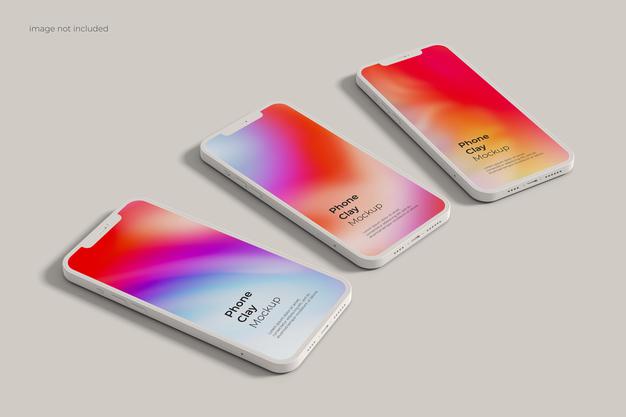 Smartphone Clay Mockup Psd