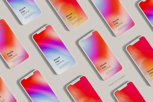 Smartphone Clay Mockup Psd