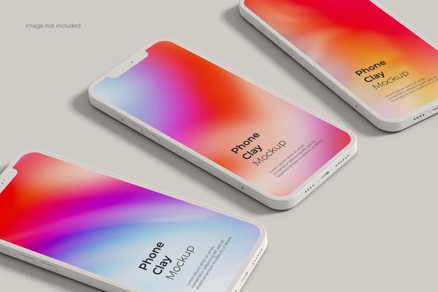 Smartphone Clay Mockup Psd
