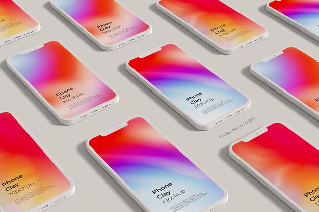 Smartphone Clay Mockup Psd