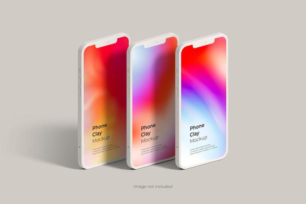 Smartphone Clay Mockup Psd