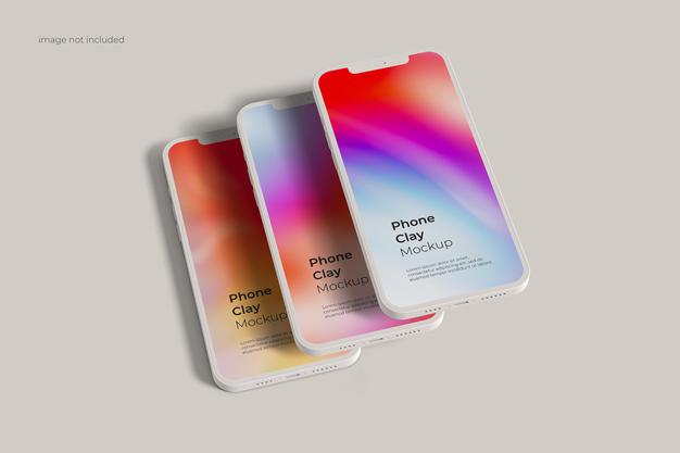 Smartphone Clay Mockup Psd