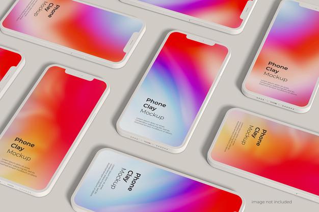 Smartphone Clay Mockup Psd
