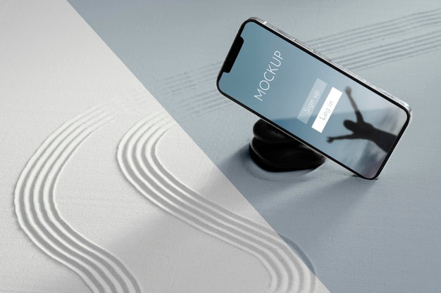 Smartphone Display Mock-Up In Sand Psd