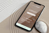 Smartphone Display Mock-Up In Sand Psd