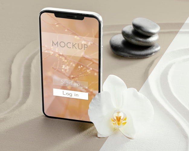 Smartphone Display Mock-Up In Sand Psd