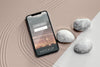 Smartphone Display Mock-Up In Sand Psd