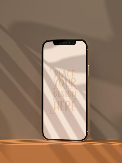 Smartphone Frameless Blank Screen Mockup Psd