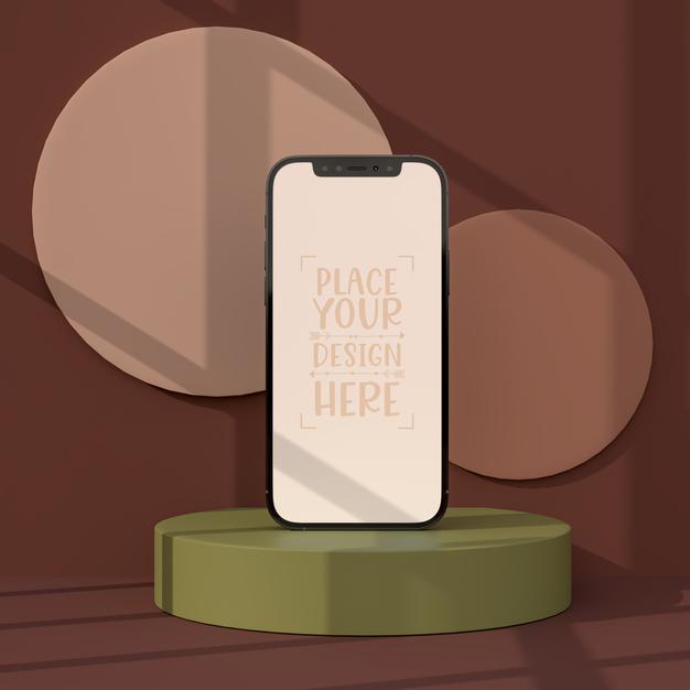 Smartphone Frameless Blank Screen Mockup Psd