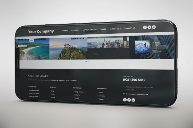Smartphone Mock Up Lateral View Psd