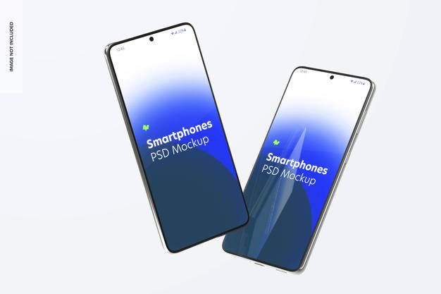 Smartphone Mockup, Floating Psd