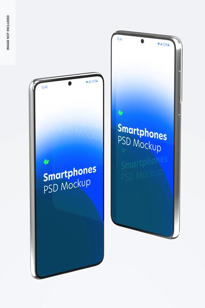 Smartphone Mockup, Right And Left Side View Psd