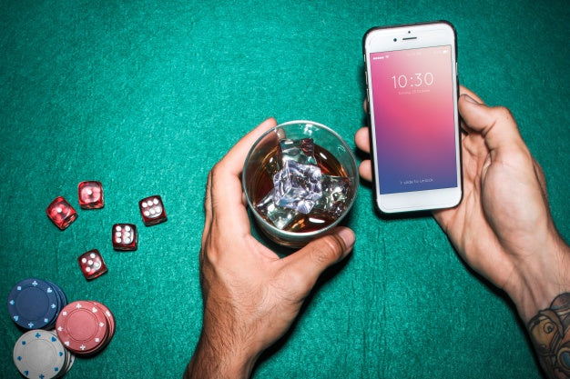 Smartphone Mockup With Casino Concept Psd