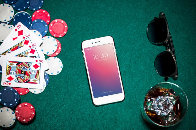 Smartphone Mockup With Casino Concept Psd