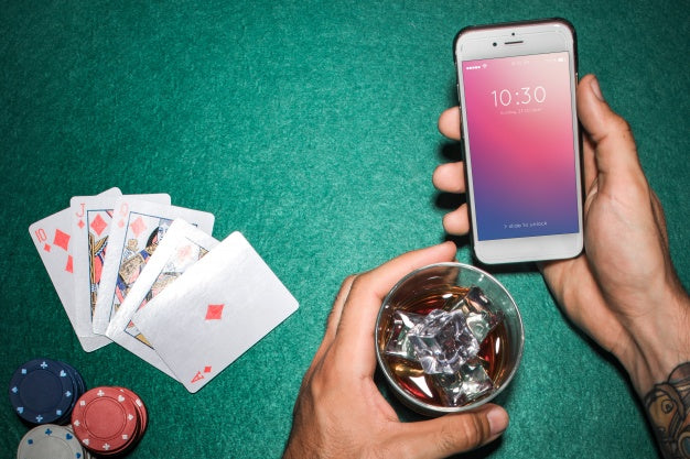 Smartphone Mockup With Casino Concept Psd