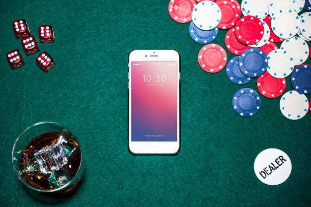 Smartphone Mockup With Casino Concept Psd