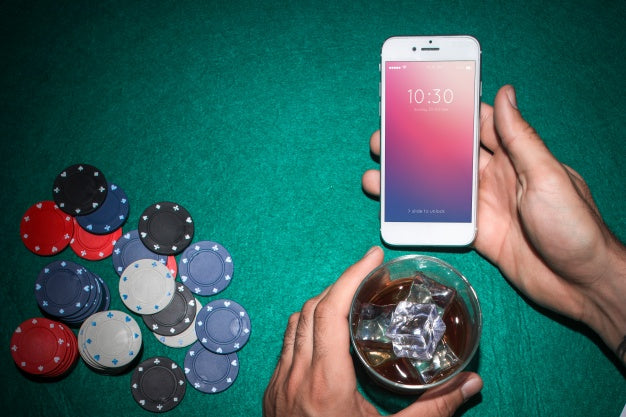 Smartphone Mockup With Casino Concept Psd