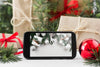 Smartphone Mockup With Christmas Concept Psd